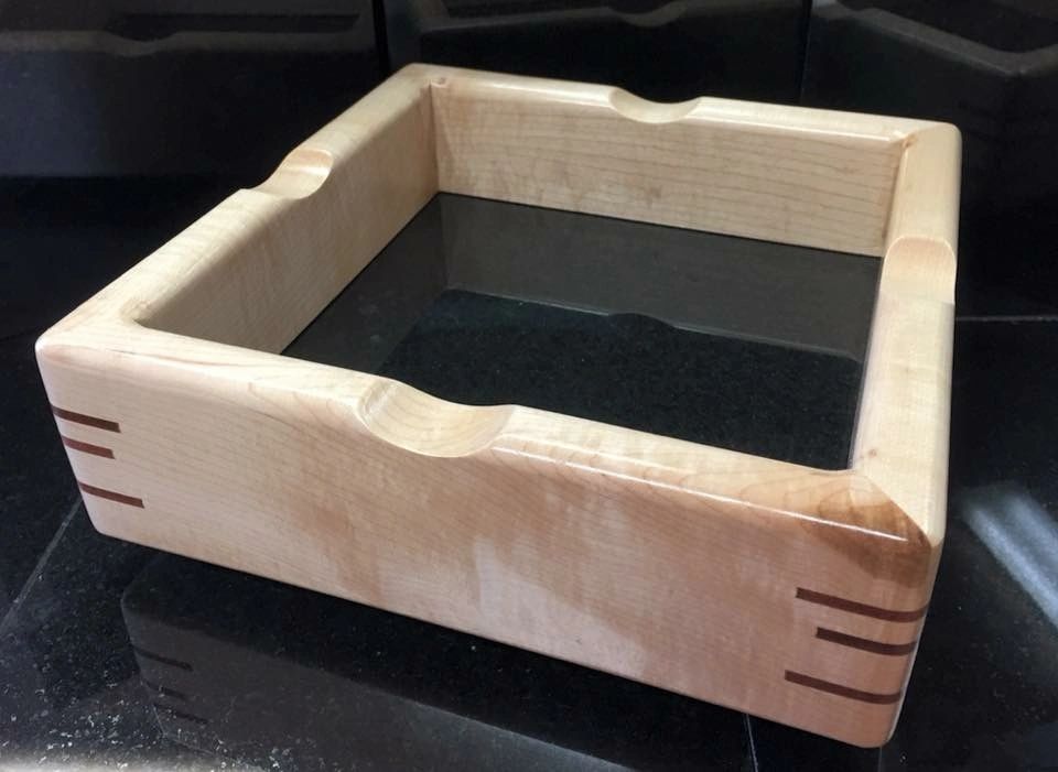 Granite/maple ashtray